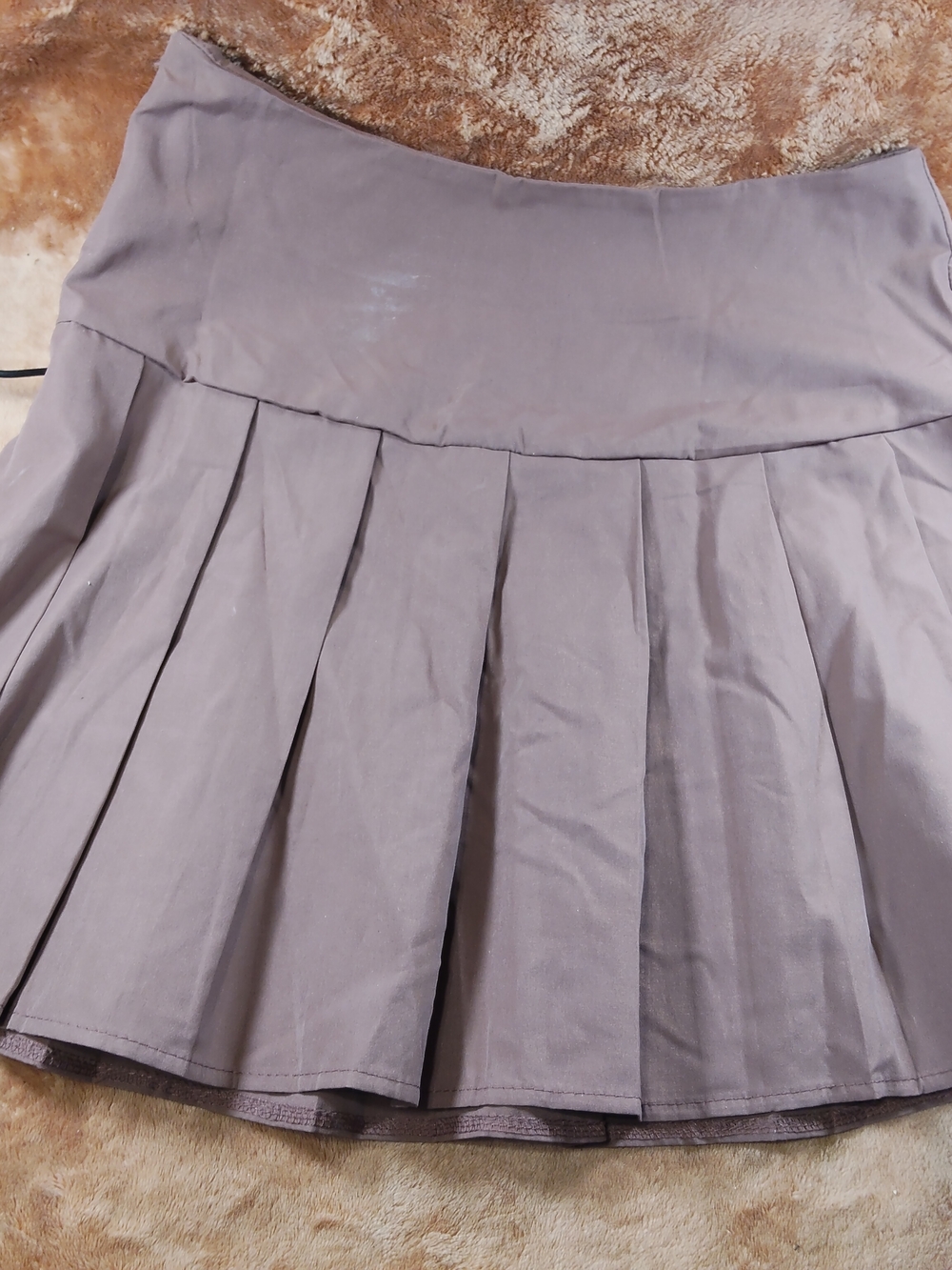 Pleated Women's Skirt in Mauve